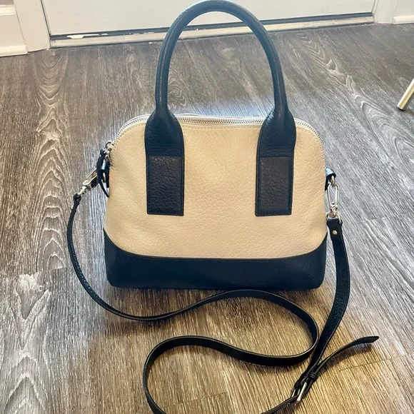 🔥🆕Kate Spade Cream & Black Satchel Handbag - Picture 5 of 10